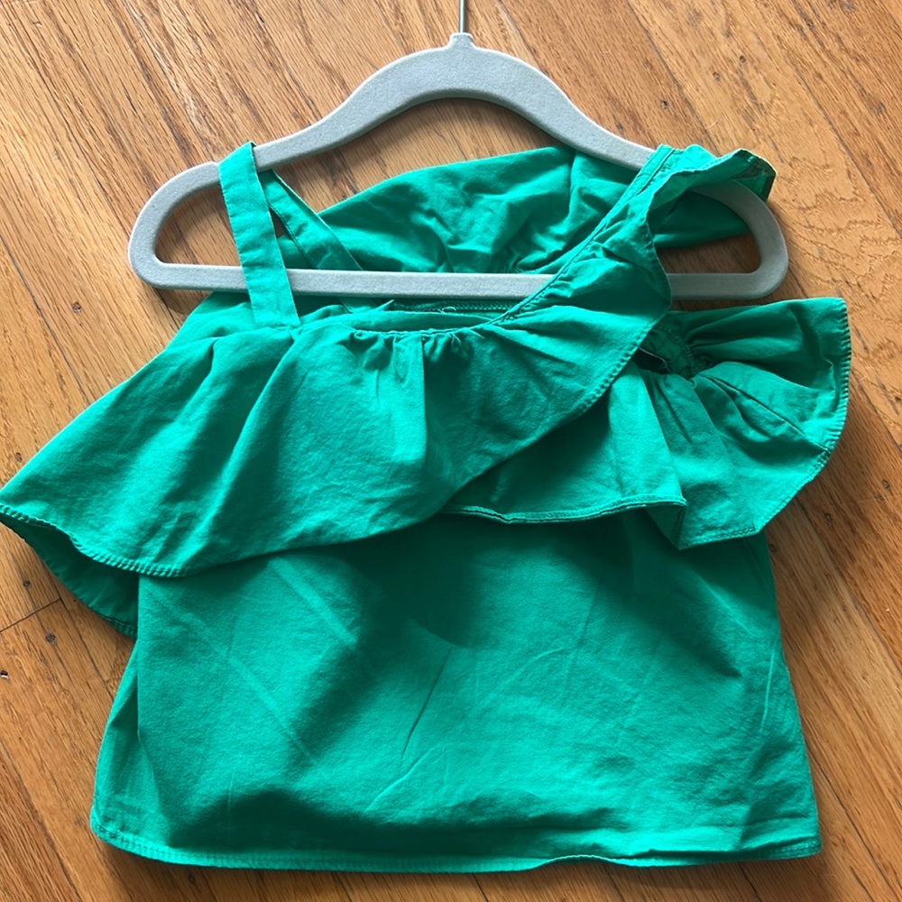Zara Kids Green Ruffle Top